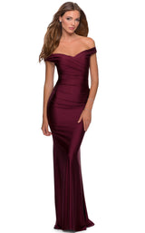 1 of 12 La Femme 28450 Dress Dark-Berry