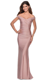 3 of 12 La Femme 28450 Dress Mauve