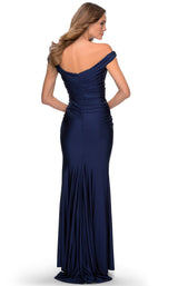 6 of 12 La Femme 28450 Dress Navy