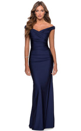 4 of 12 La Femme 28450 Dress Navy