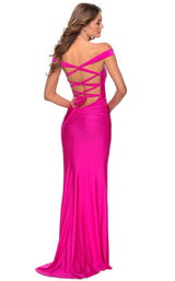La Femme 28506 Dress Hot-Pink