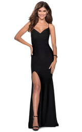1 of 16 La Femme 28518 Dress Black