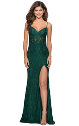 La Femme 28534 Dress Emerald