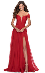 La Femme 28546 Dress Red
