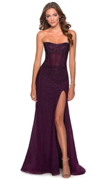 1 of 6 La Femme 28621 Dress Dark-Berry