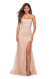 1 of 8 La Femme 28622 Dress Blush