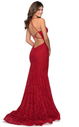9 of 17 La Femme 28643 Dress Red