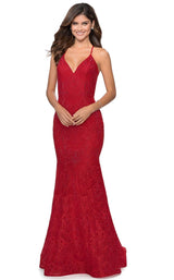 4 of 17 La Femme 28643 Dress Red