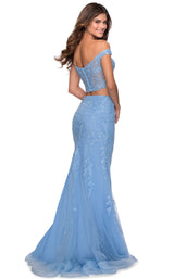 3 of 6 La Femme 28682 Dress Cloud-Blue