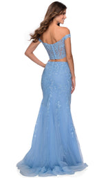 2 of 6 La Femme 28682 Dress Cloud-Blue