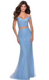 1 of 6 La Femme 28682 Dress Cloud-Blue