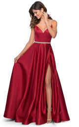 4 of 10 La Femme 28695 Dress Red