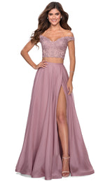 1 of 6 La Femme 28704 Dress Mauve