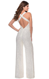 5 of 10 La Femme 28719 Jumpsuit White