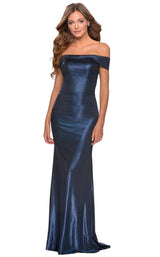 1 of 6 La Femme 28740 Dress Navy