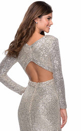 7 of 8 La Femme 28743 Dress Silver