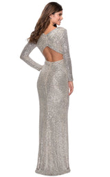 3 of 8 La Femme 28743 Dress Silver