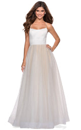 1 of 8 La Femme 28764 Dress White