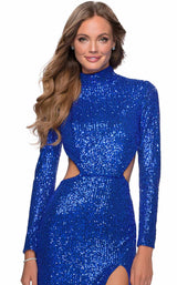 14 of 20 La Femme 28771 Dress Royal-Blue