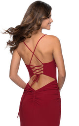 8 of 8 La Femme 28792 Dress Red