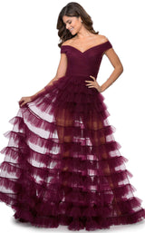 2 of 8 La Femme 28804 Dress Dark-Berry