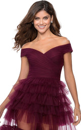 7 of 8 La Femme 28804 Dress Dark-Berry