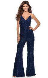 1 of 10 La Femme 28864 Jumpsuit Navy