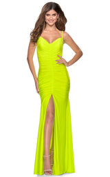 La Femme 28891 Dress Neon-Yellow