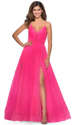 La Femme 28893 Dress Neon-Pink