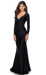 2 of 6 La Femme 28906 Dress Black