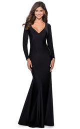 1 of 6 La Femme 28906 Dress Black