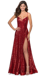 2 of 12 La Femme 28909 Dress Red
