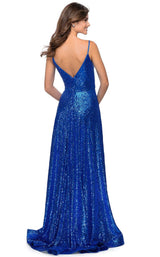 6 of 12 La Femme 28909 Dress Royal-Blue