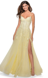 2 of 6 La Femme 28952 Dress Pale-Yellow
