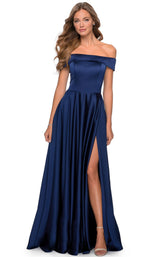 2 of 10 La Femme 28978 Dress Navy