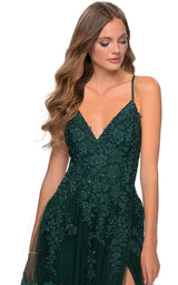 9 of 12 La Femme 28985 Dress Dark-Emerald