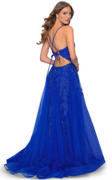 5 of 12 La Femme 28985 Dress Royal-Blue