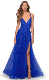 2 of 12 La Femme 28985 Dress Royal-Blue