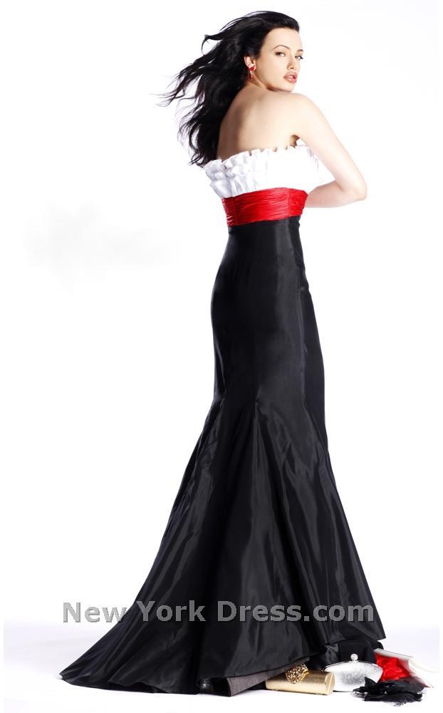 Sherri Hill 1122 Black/White/Red