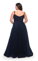 4 of 4 La Femme 29072 Dress Navy