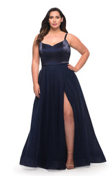 2 of 4 La Femme 29072 Dress Navy