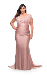 2 of 6 La Femme 29132 Dress Mauve