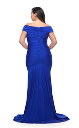 6 of 6 La Femme 29132 Dress Royal-Blue