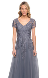 3 of 4 La Femme 29164 Dress Slate