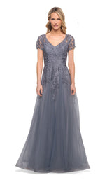 1 of 4 La Femme 29164 Dress Slate