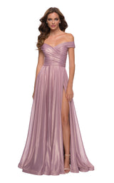 1 of 2 La Femme 29172 Dress Pink-Metallic