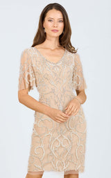1 of 6 Lara 29185 Dress Buff-Pearl