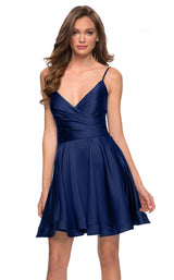 6 of 7 La Femme 29242 Dress Navy