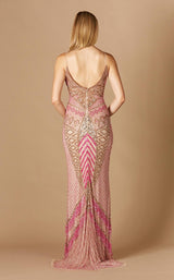 2 of 2 Lara 29332 Dress Nude-Fuchsia