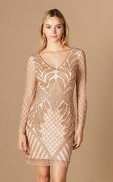 1 of 2 Lara 29367 Dress Rose-Gold